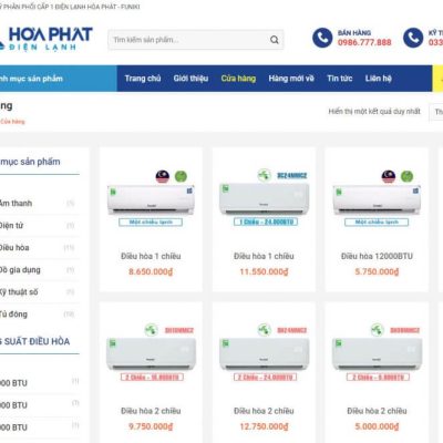 Theme wordpress website điện lạnh