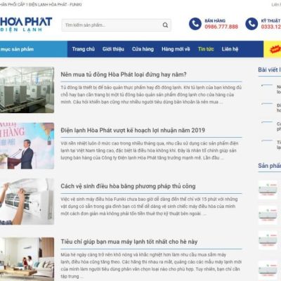 Theme wordpress website điện lạnh chuẩn SEO