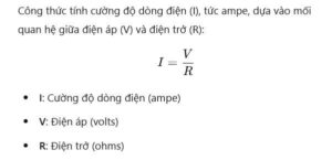 Công thức tính ampe