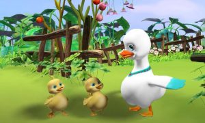 Một con vịt xòe ra hai cái cánh