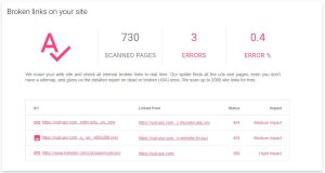 Tìm lỗi 404 với công cụ Atomseo