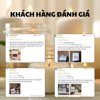 Đánh Giá của Khách hàng Nến Thơm Giảm Stress
