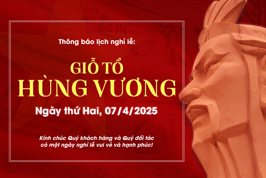 Poster nghỉ lễ giỗ tổ Hùng Vương