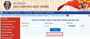 Kiểm tra phạt nguội trên website CCSGT