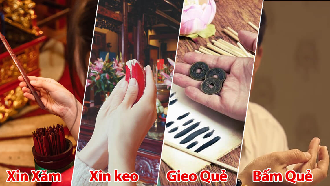 Phân biệt Xin Xăm, Gieo Quẻ, Xin Keo, Bấm Quẻ