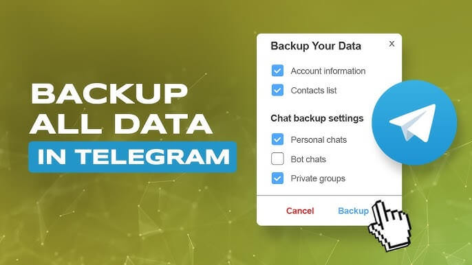 Backup dữ liệu trên telegram về điện thoại