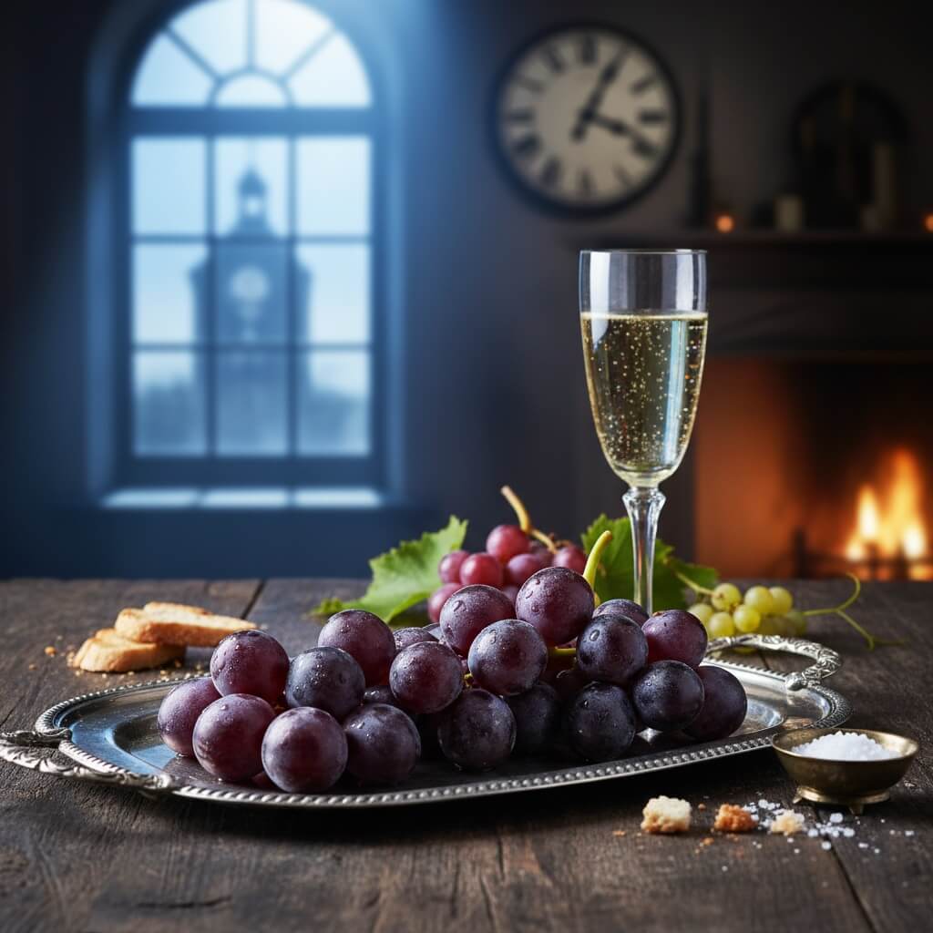 Cách chui gầm bàn ăn 12 trái nho đêm gia thừa