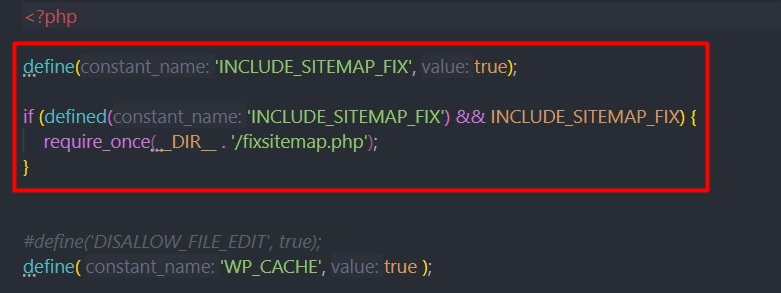 Add code vào đầu file wp-config php