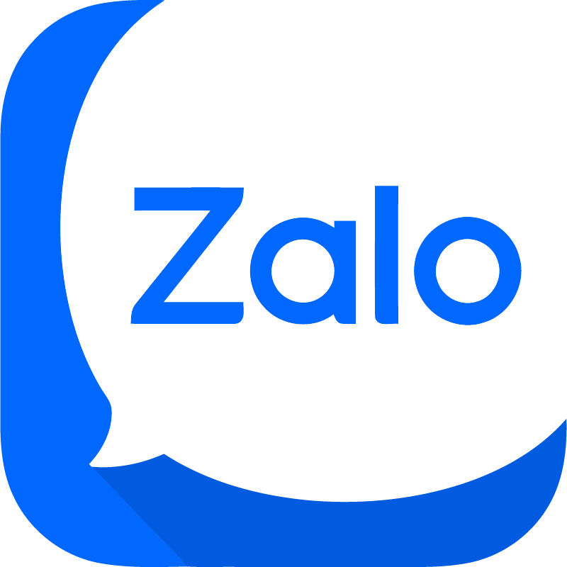 Logo Zalo Chat viền bo tròn nền trong suốt 800px