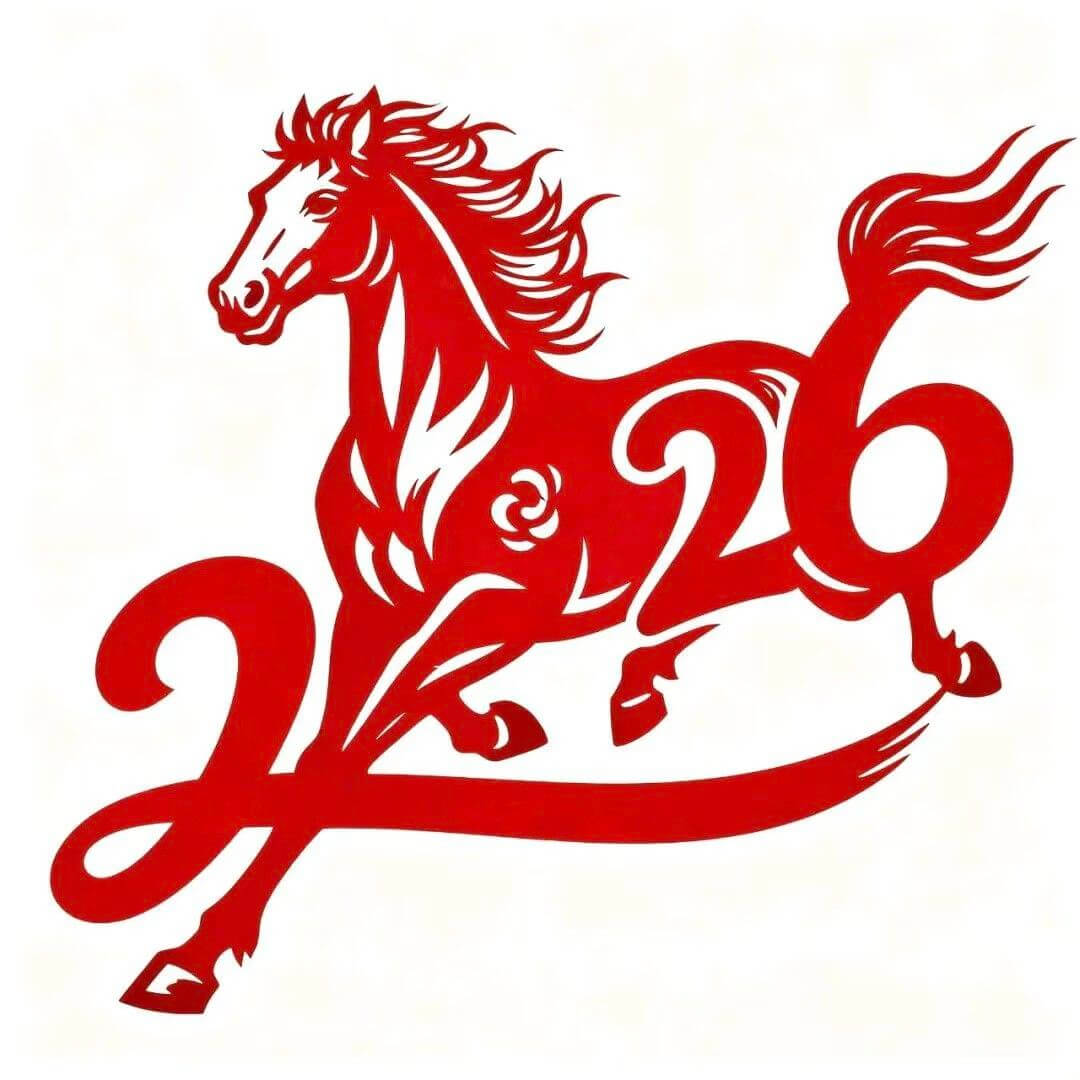 Hình Ảnh Vector Linh Vật Ngựa Bính Ngọ 2026