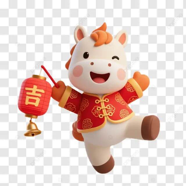 Linh vật ngựa Bính Ngọ dễ thương