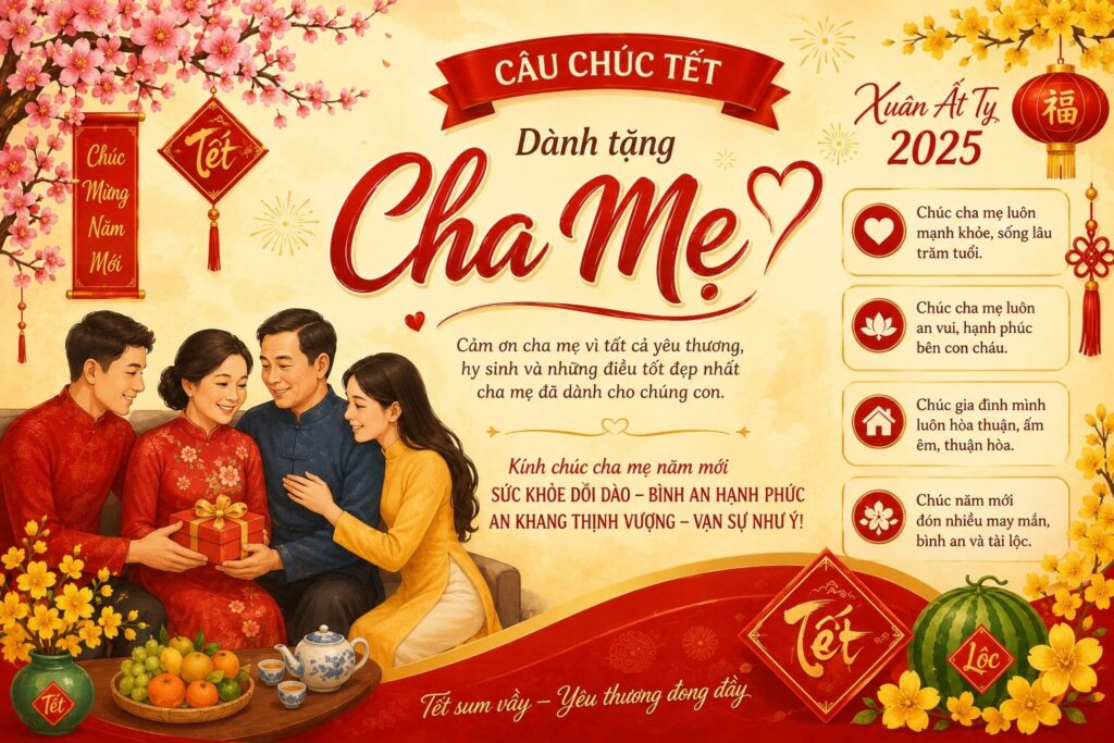 Câu Chúc Tết cha mẹ