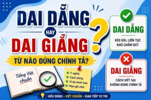 Phân biệt dai dẳng hay dai giẳng đâu là từ đúng chính tả Tiếng Việt và cách sử dụng chính xác