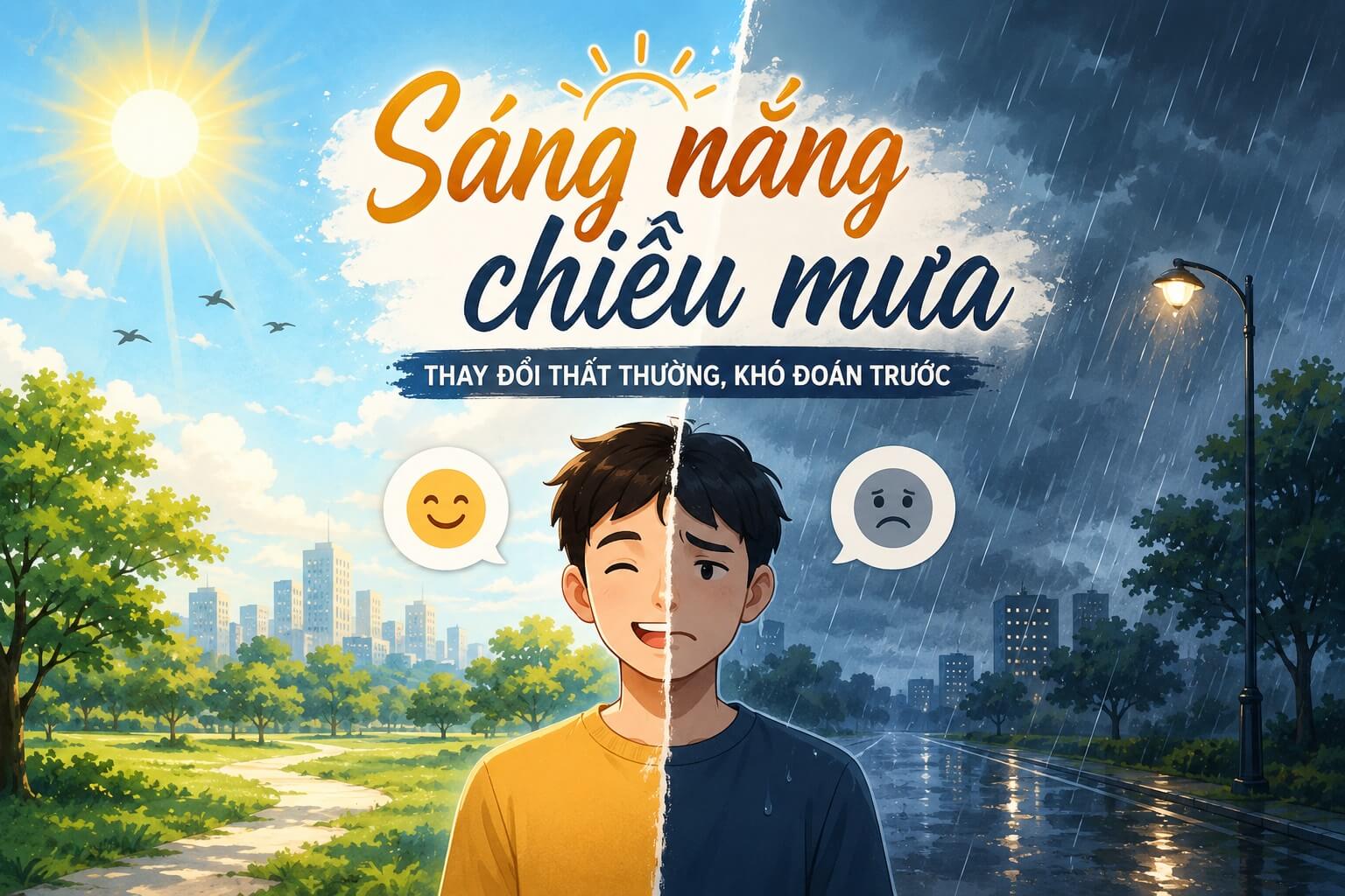 Ý nghĩa thành ngữ sáng nắng chiều mưa và các trường hợp sử dụng phổ biến trong cuộc sống